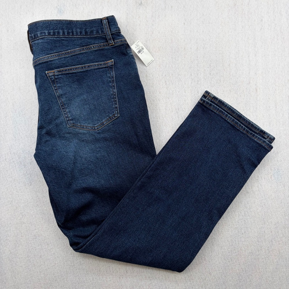Old Navy Mens Straight Built-In Tough Flex Jeans Dark Wash 36x32 220381-02-1